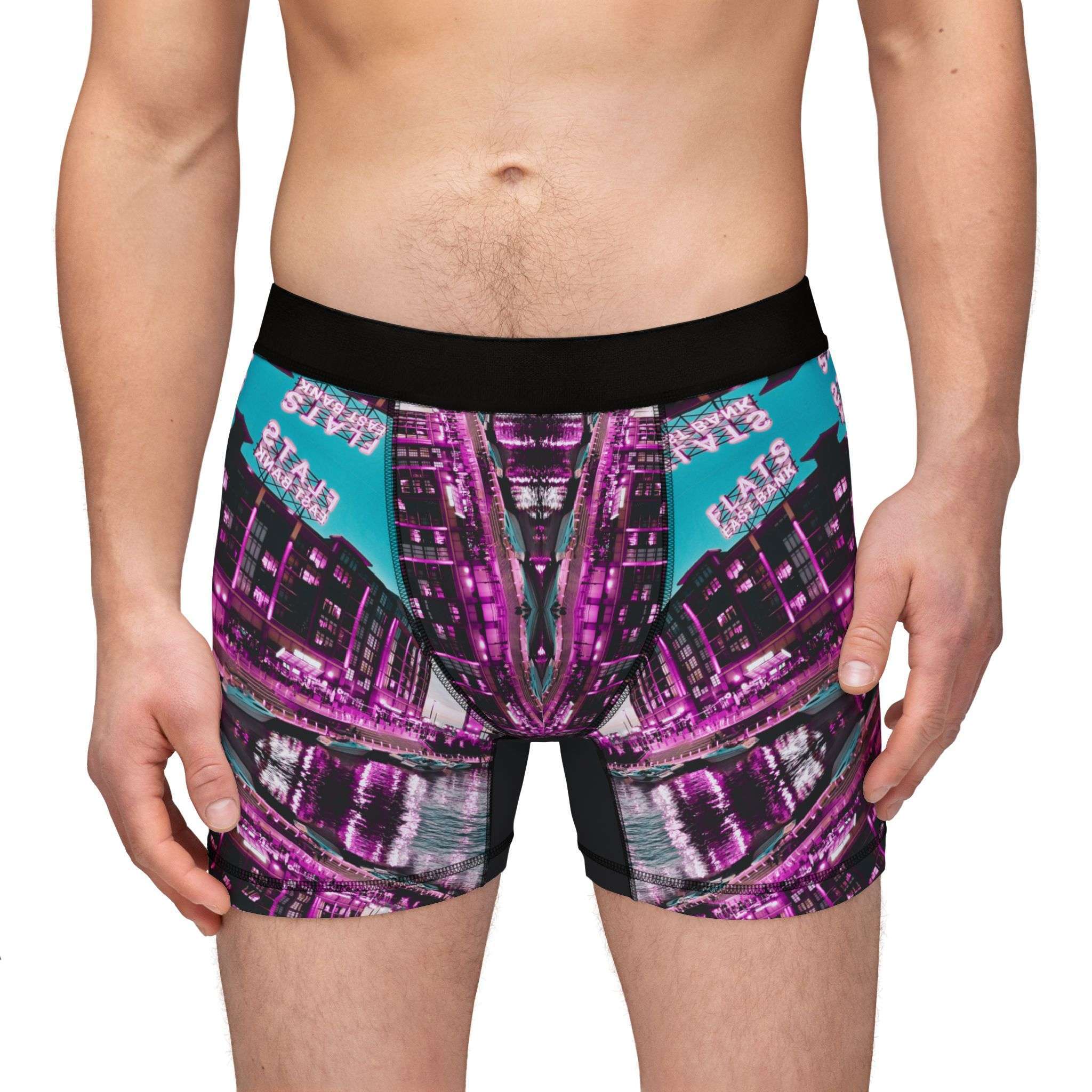 'Cleveland East Bank Dreamscape' Boxers - Where Urban Art Meets Comfort! - Image 4