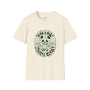Panda Bear 'Wake and Bake' Honored Member T-shirt | Funny Cannabis Shirt